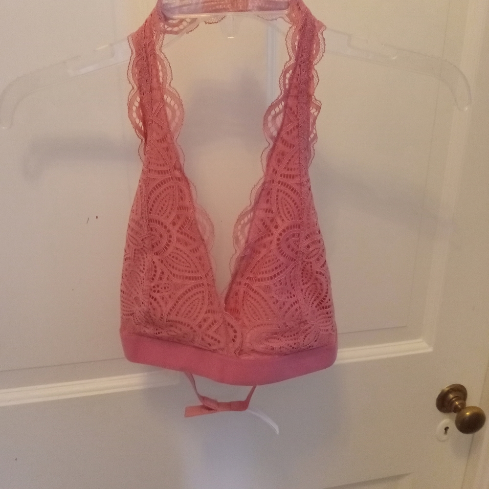 NEW DUSTY PINK HALTER BRALETTE. NWT